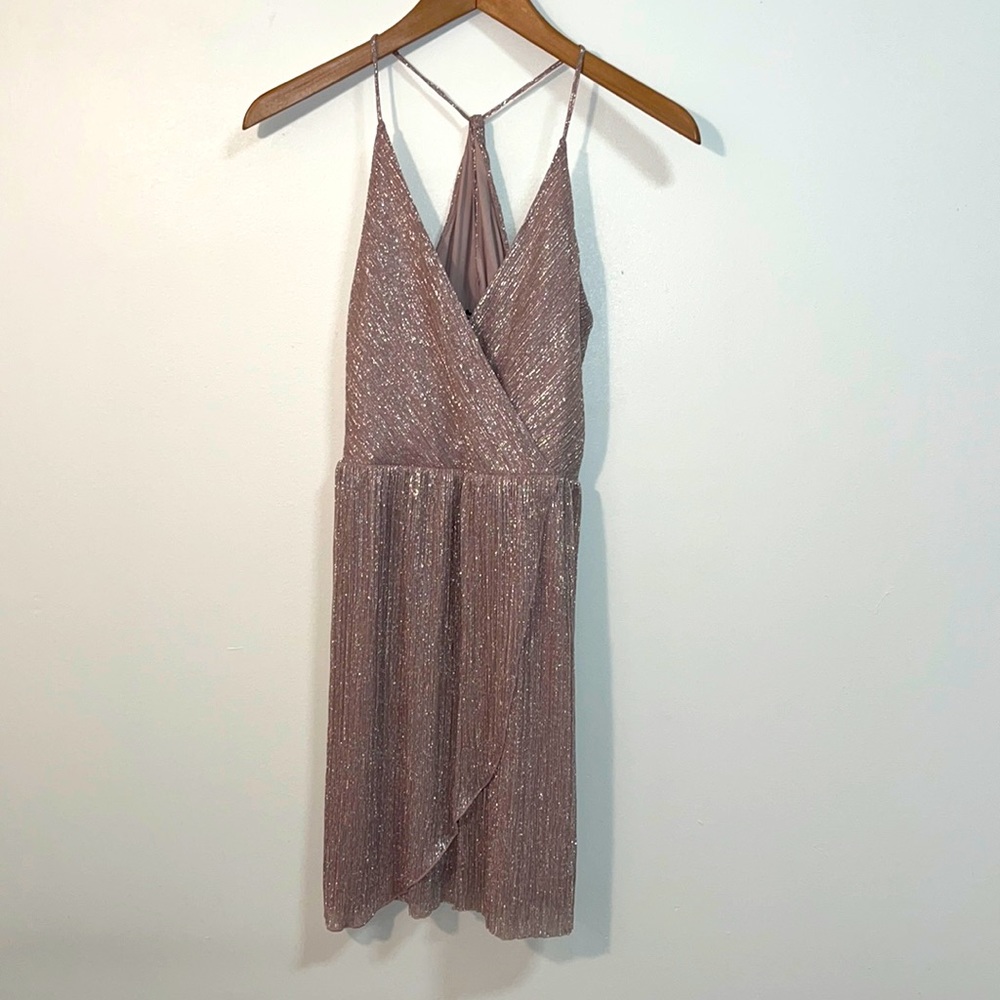 Express Pink Sparkly Mini Dress